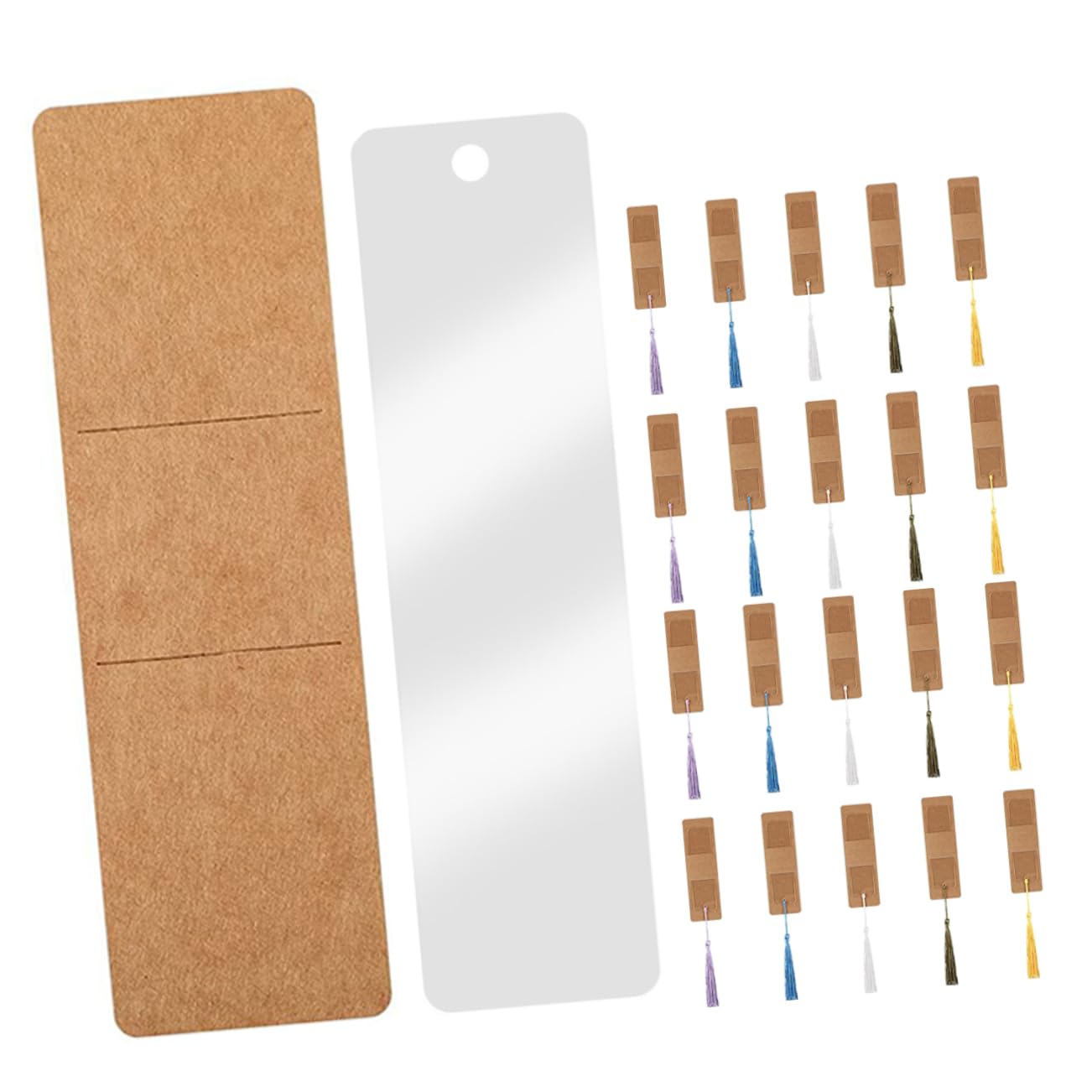 jojofuny 150 Set set di segnalibri marcatore marcatori spazi vuoti per kit di segnalibri fai da te scolastici segnalibro pagina bianca fai da te segni di libro carta kraft
