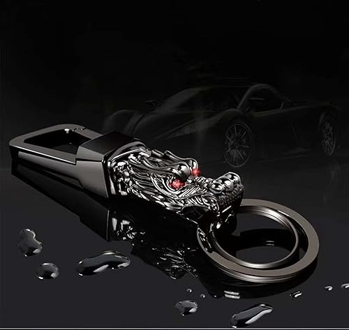 Miniatura 5 de Dragon Loong - Llavero de metal de aleación de zinc resistente para hombres y mujeres con caja de regalo