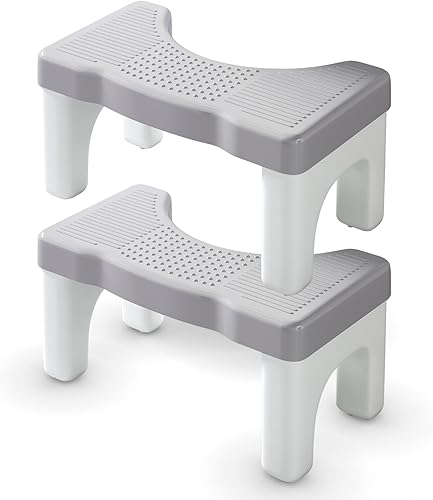 Vista 33 de Taburete de inodoro, taburete de excremento para baño, taburete de excremento de pies para adultos, banco portátil de sentadillas de viaje