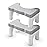 Kzeirm 2 Pack Toilet Foot Stool for Adults, 9 Inch Height Poop Stool for Bathroom, Squatting Potty Step Stool for Kids and Elderly, Banco para Bao Toilet, Gray, 2 Pack
