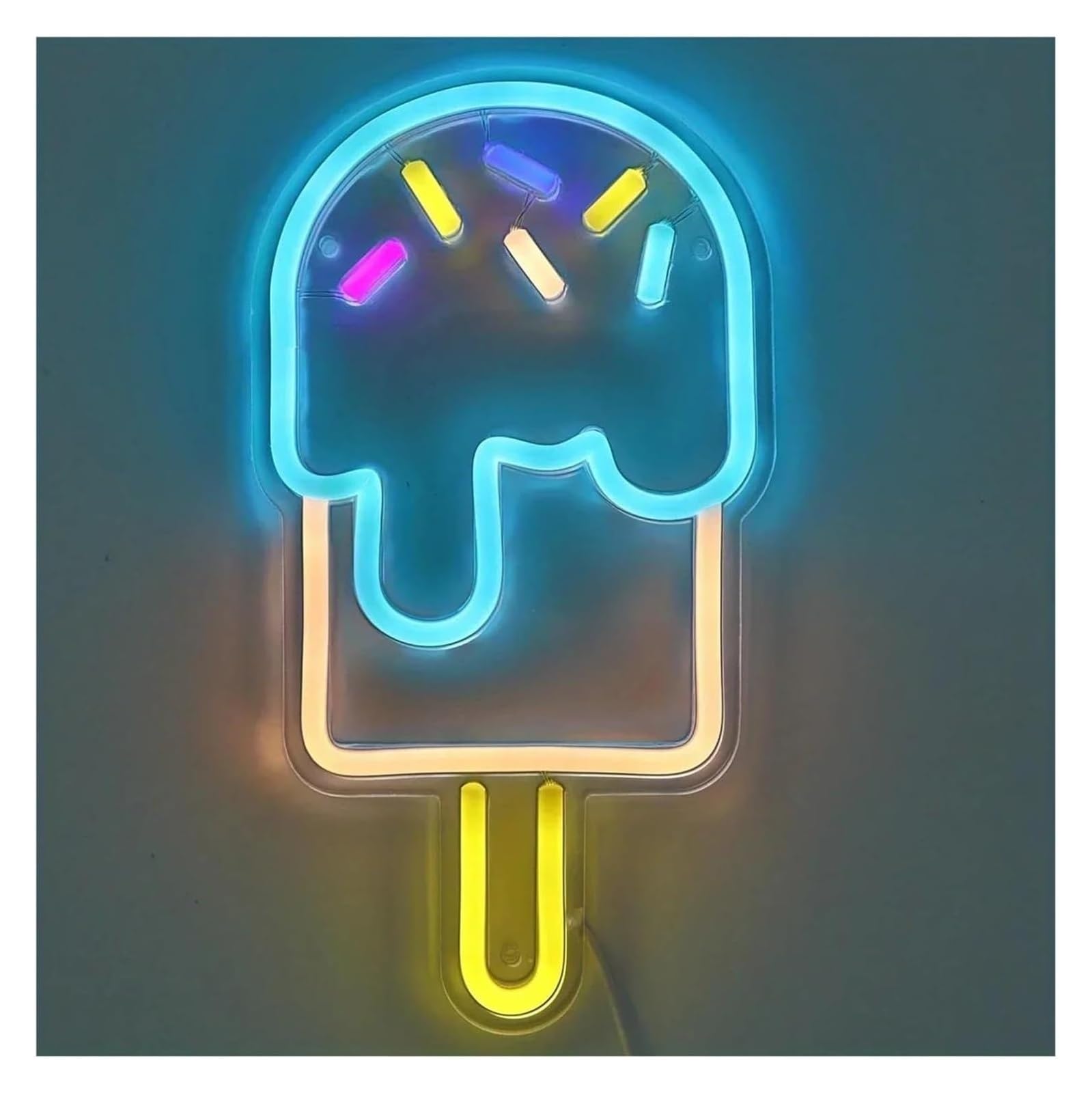 Lampada a LED per insegne a ghiacciolo con decorazione luminosa al neon per bambini ragazze feste negozi arte sospesa