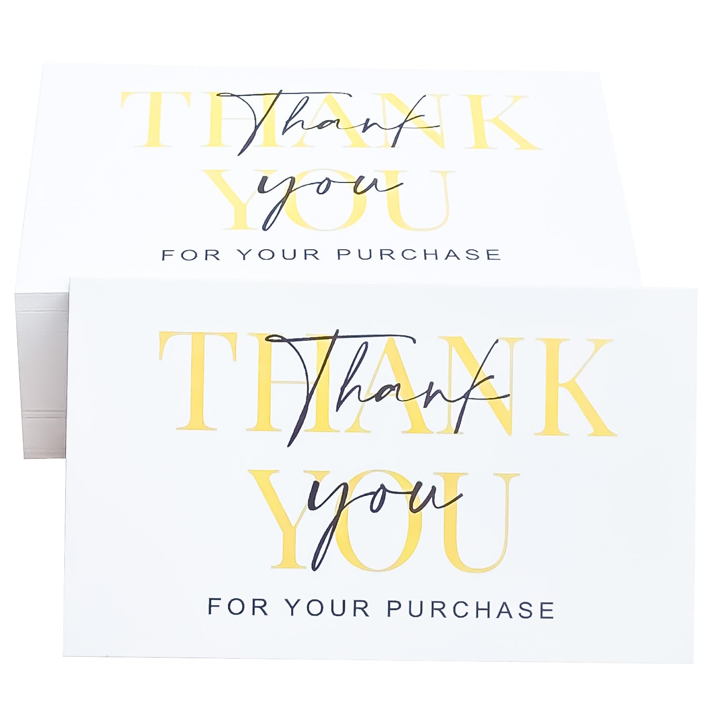 RXBC2011 Thank You for Your Purchase Cards Package Insert for online business E-commerce Pack of 100 white