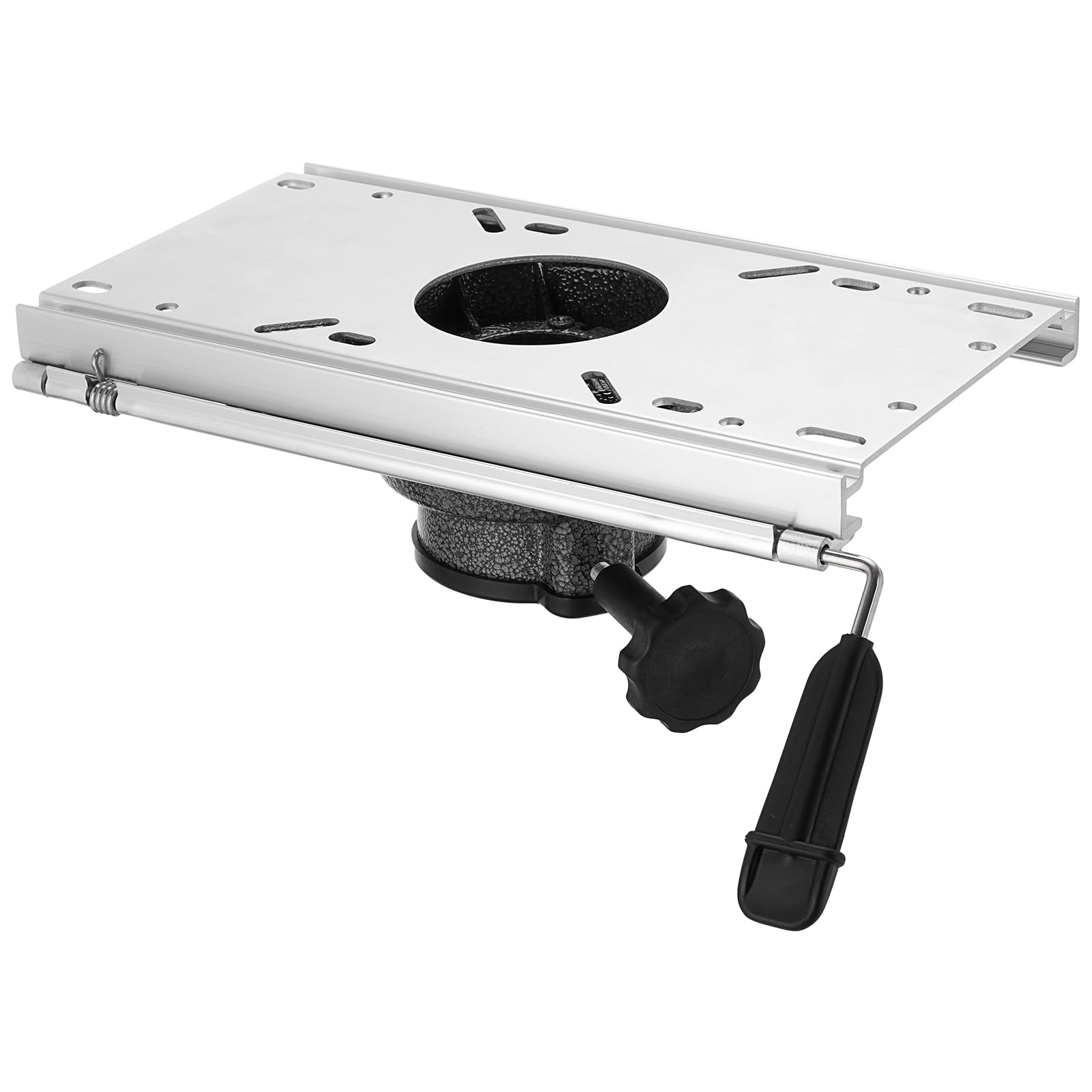 SPARKWHIZ Adjustable Boat Seat Pedestal Slide, Fore & AFT Seat Slide with Locking Seat Mount, Aluminum Boat Seats Captain Chair Slide, Suitable for