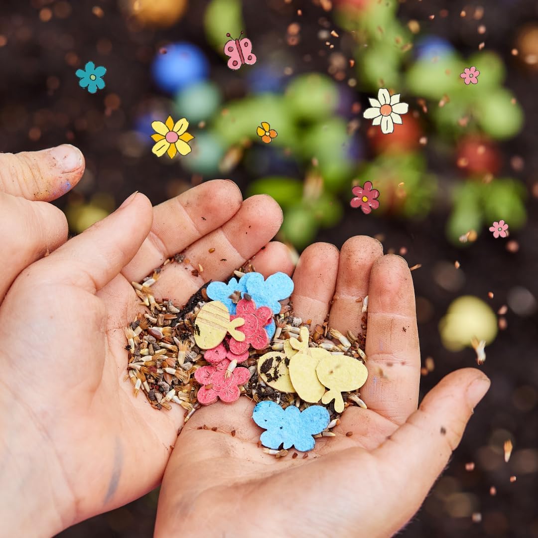 10 x Saatgutkonfetti von "Die Stadtgärtner" | Natürliches Konfetti aus Saatpaierformen & Saatgut | 100% ökologisch abbaubar | Ideal als Geschenk für Kinder oder als Mitgebsel zum Kindergeburtstag