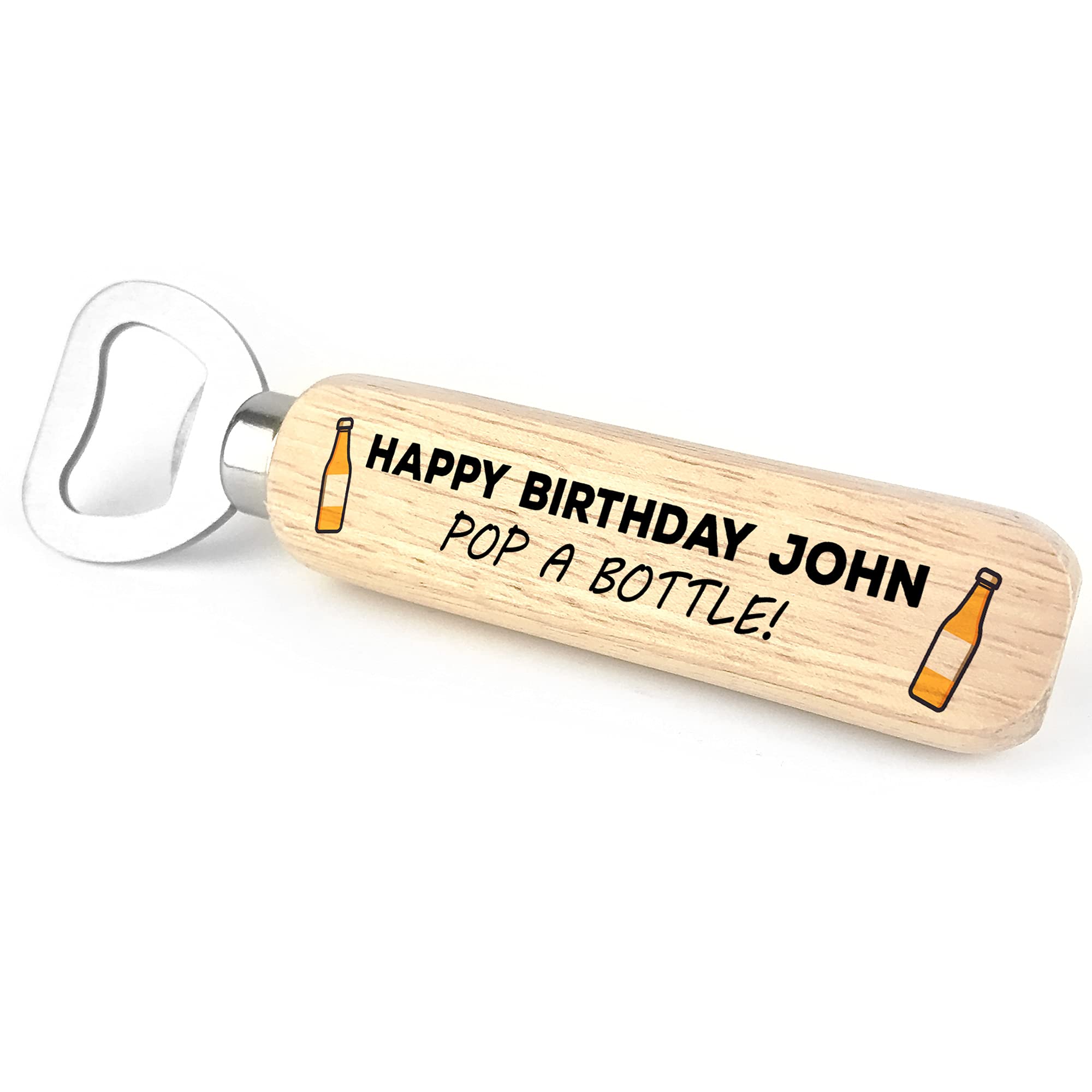 Novelty Birthday Gifts for Dad Mum Sister Brother Wood Bottle Opener Personalised