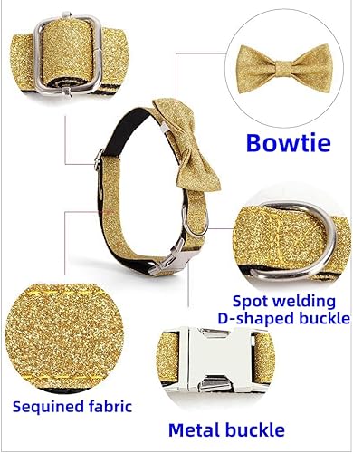 Miniatura 5 de Collar de Navidad para perro con lazo brillante, regalo lindo y divertido juguete de enriquecimiento para perros, accesorios para correa para