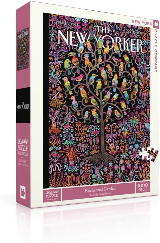 New York Puzzle Company - New Yorker Enchanted Garden - 1000 Piece Jigsaw Puzzle for Adults by Edward Steed