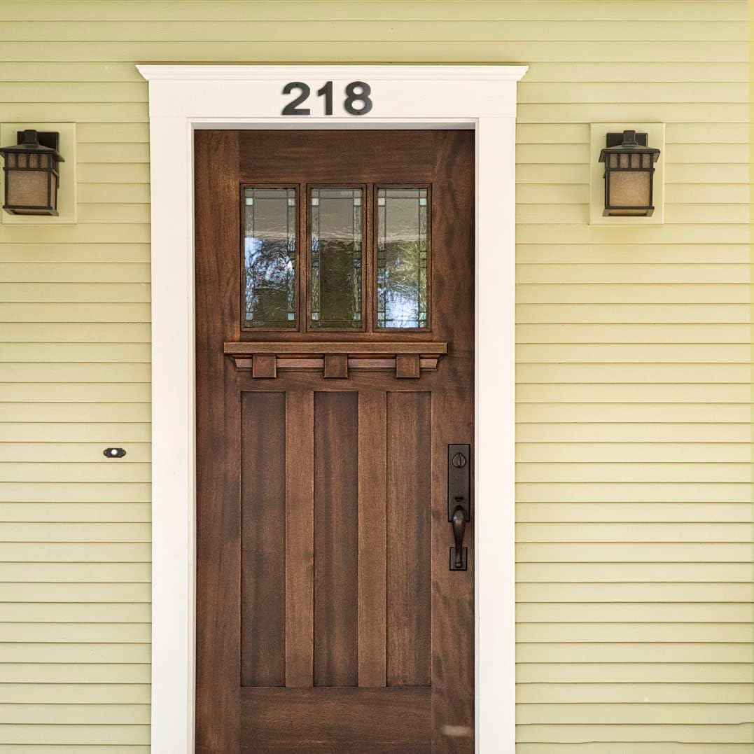 4.9 Inch High Vintage Cast Iron House Number Outsider, Solid Home Address Numbers, Unique Sandbrushed Finish with Individual Irregular Handcraft Antique Black Look.Number-7