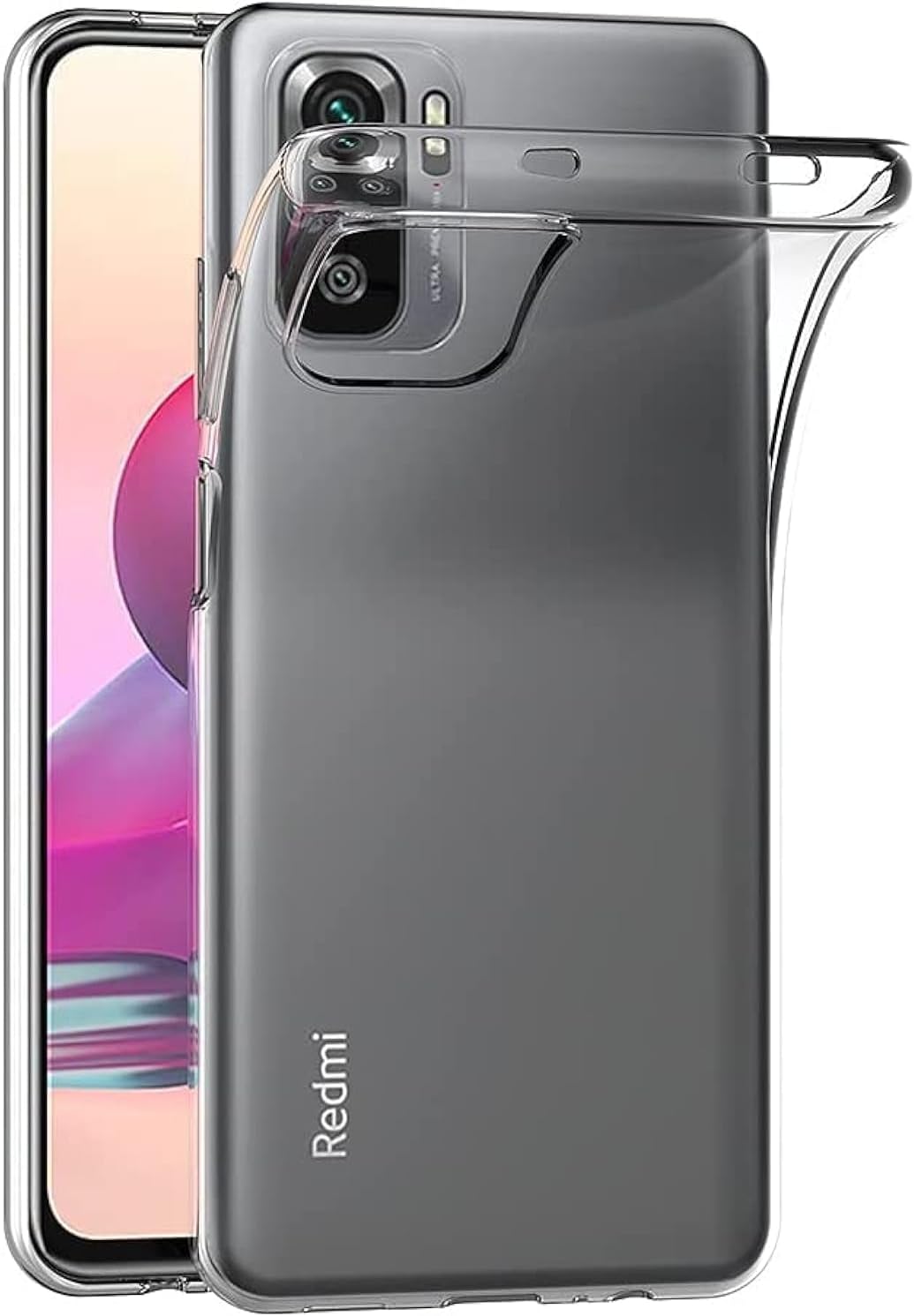 MaiJin Case for Xiaomi Mi Redmi Note 10 4G / Redmi Note 10S (6.43 inch) Soft TPU Rubber Gel Bumper Transparent Back Cover