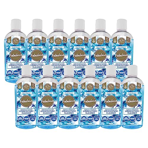 Fabulosa 4 in 1 Concentrated Antibacterial Disinfectant All Purpose Cleaner, 220ml, 12 pack, Fresh Breeze