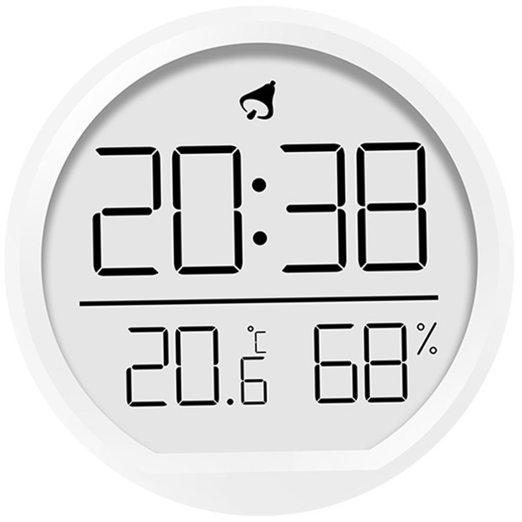 Reloj de pared con termómetro y humedad digital monitor silencioso para casa u oficina