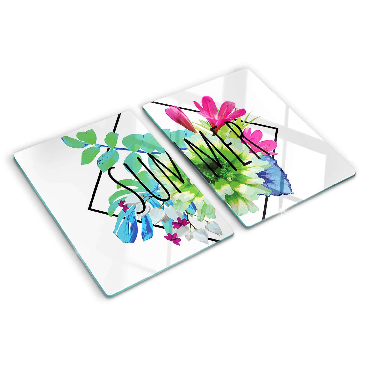 Protection plaque induction en verre trempé anti-rayures avec double tapis de découpe de 40x52