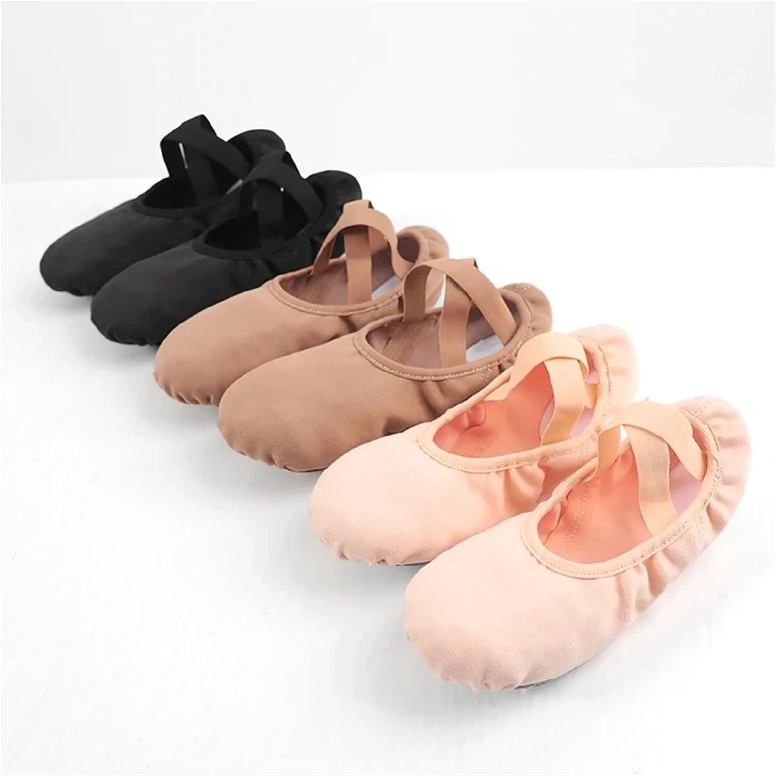 Zapatillas de ballet Zapatillas de Ballet for niñas y mujeres, suela suave elástica, zapatillas de lona profesionales, zapatillas de Ballet, zapatillas de Ballet de lona elástica, zapatos de suela sua