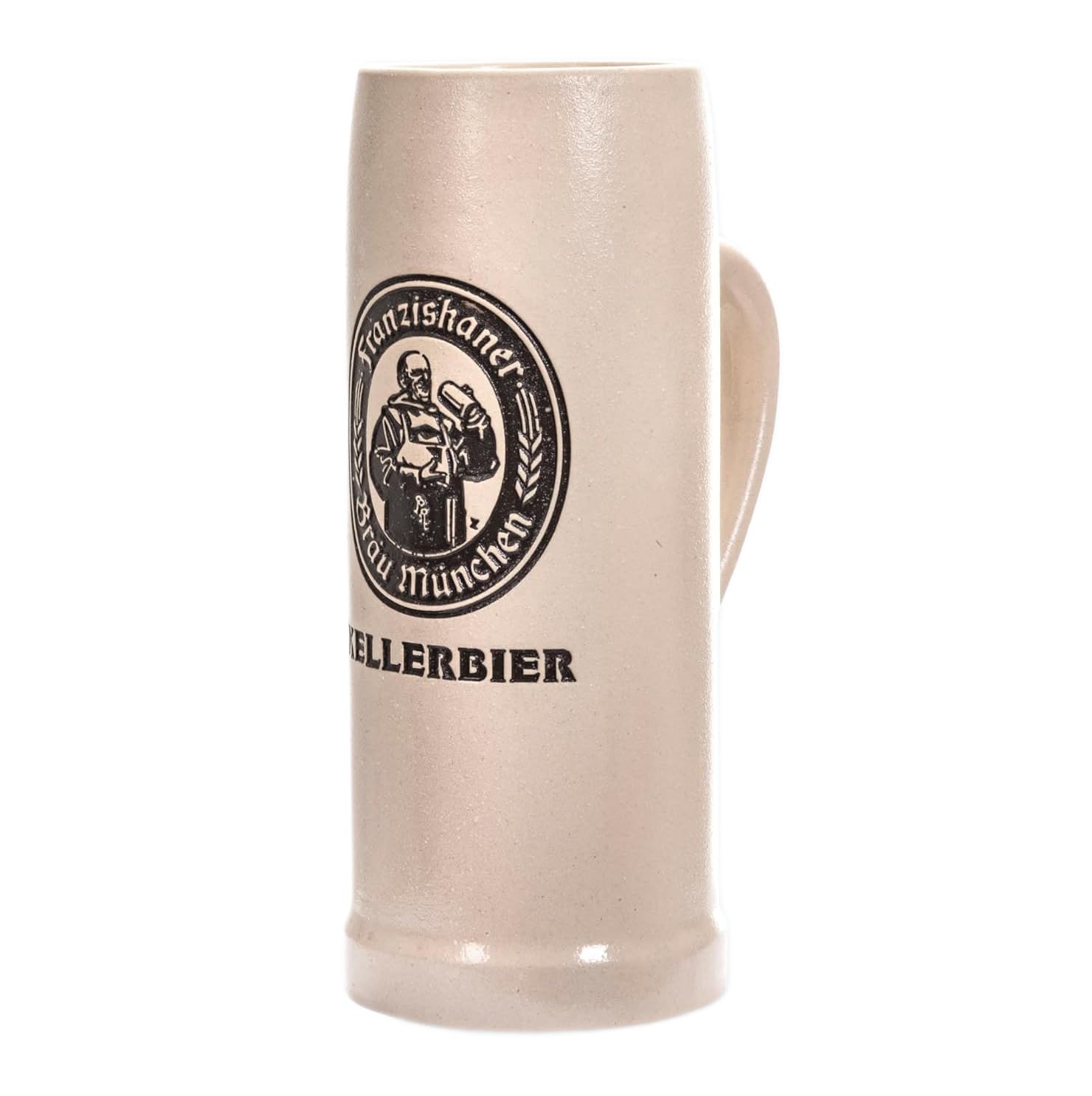 Zum Franziskaner Weissbier Original Kellerbier Tonkrug | 6 Stück a 0,5L | Oktoberfest München Bayern Bierkrug Biergarten Volksfest Geschenk