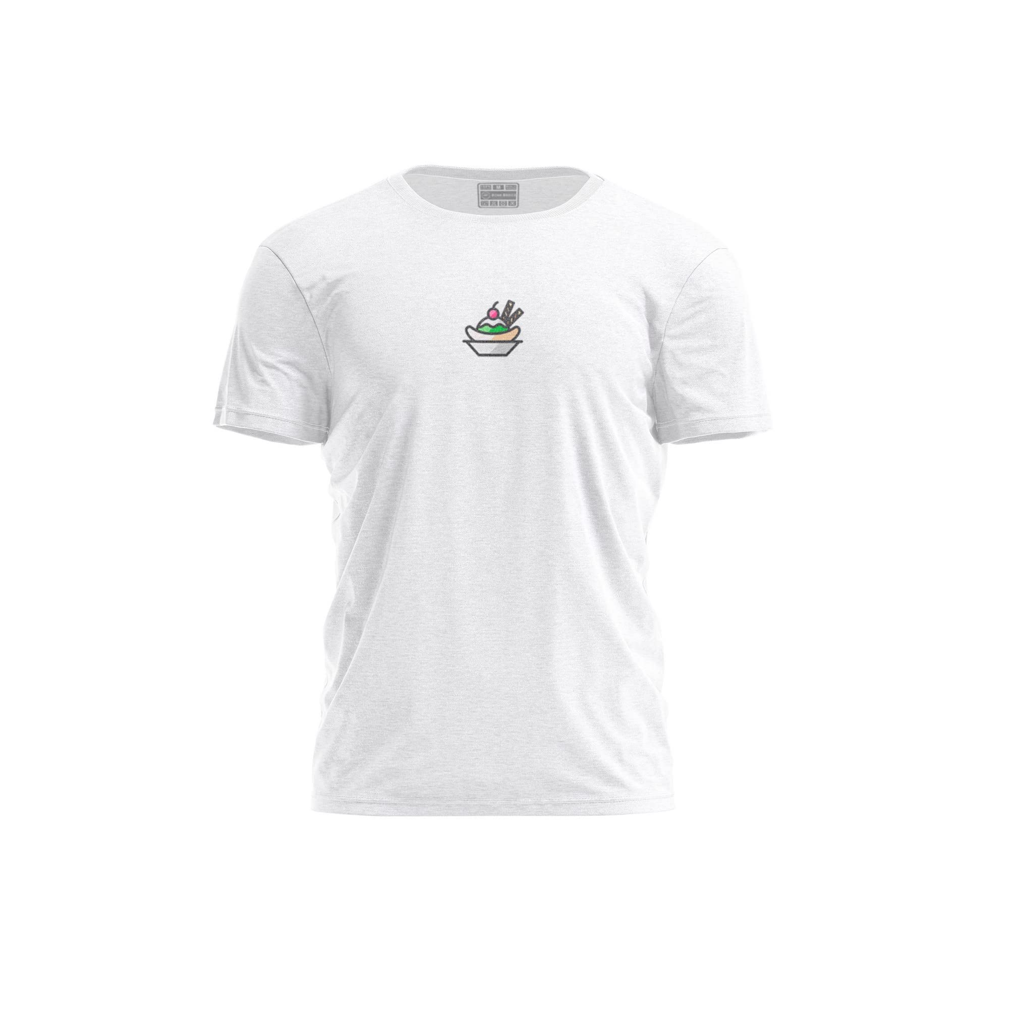 Bona Basics, Digitally Printed, Men's Basic T-Shirt,%100 Cotton, White, Casual, Men's Tops, Size: M