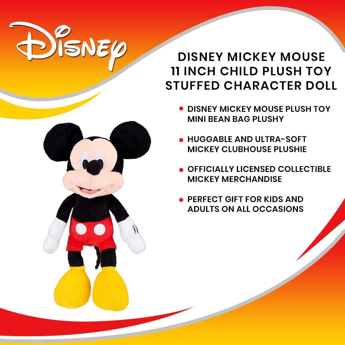Disney Mickey Mouse Small Child Plush Toy Stuffed Character Doll - Cute, Soft & Huggable 11 Inch Original Minnie Mouse & Friends Mini Bean Bag Figure for Baby, Toddlers, Girls, Boys & Adults - Image 7