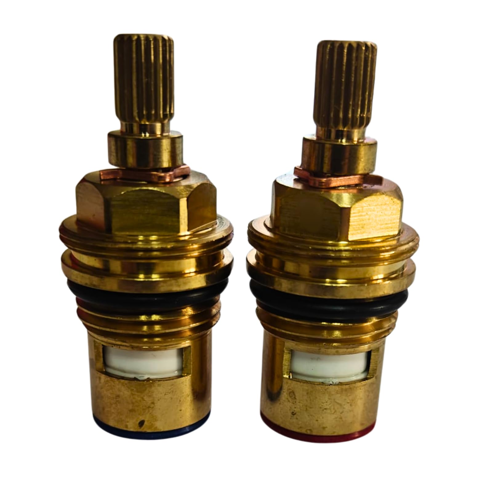 TC6 Mixer Tap Cartridge Replacement Tap Valves to Suit for Bristan, Crosswater, Pegler - 1/2 Turn, 7.6mm x 20 Spline, 53mm Length, Valve Ceramic Spares Repair Hot and Cold