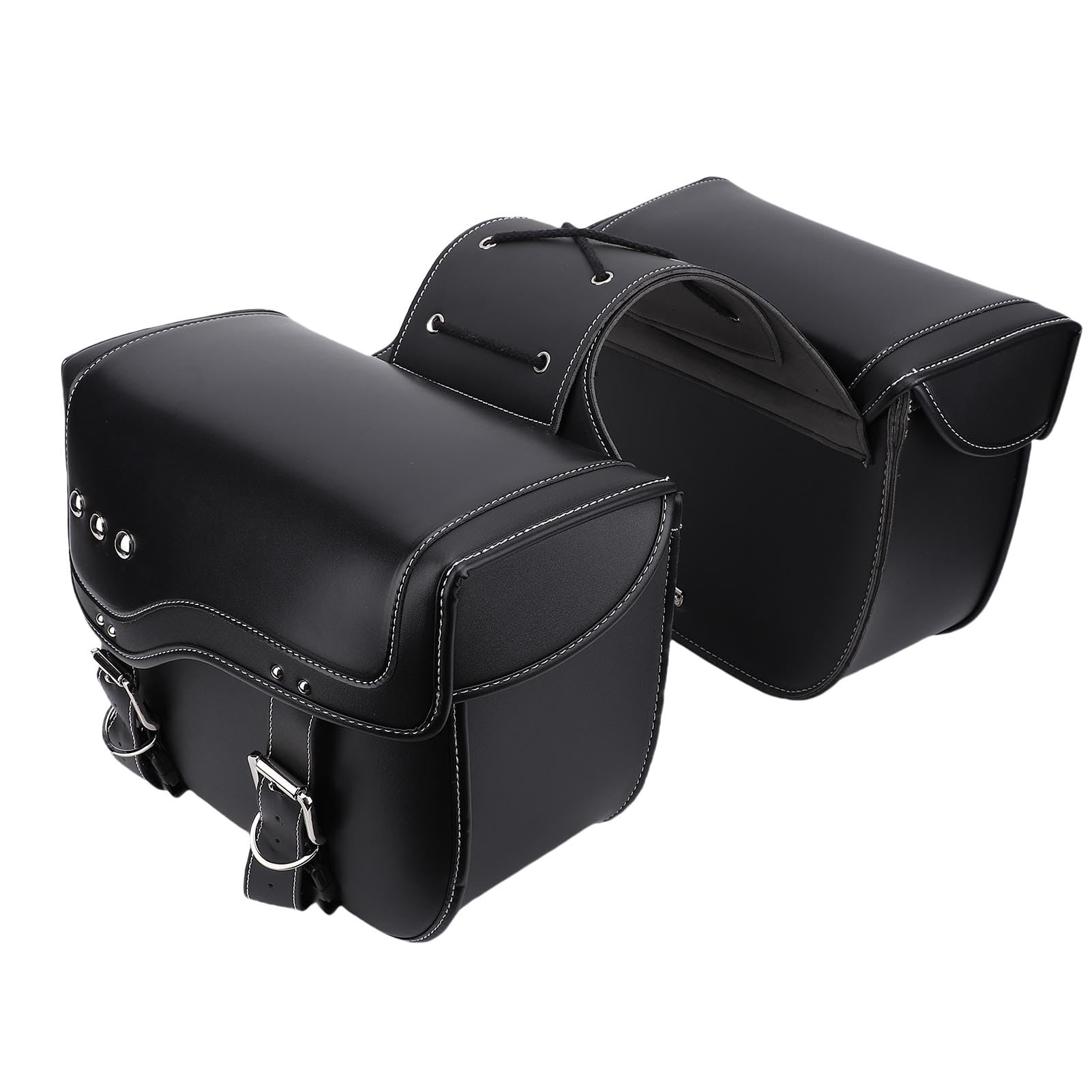 Borse Laterali per Moto Borse Portaoggetti in Pelle PU Impermeabili di Grande capacità da 30 Litri per Motociclisti in Tournée Design Elegante