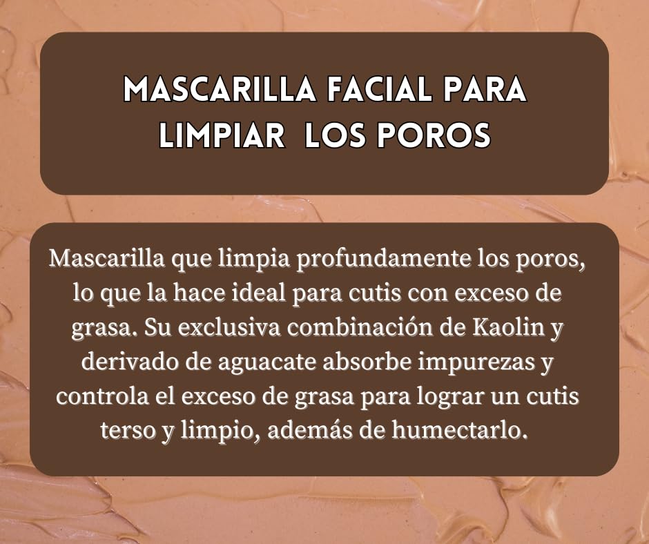 Mascarilla Facial para limpiar los Poros y Exceso de Grasa de Arcillas y Aguacate TerramarBrands