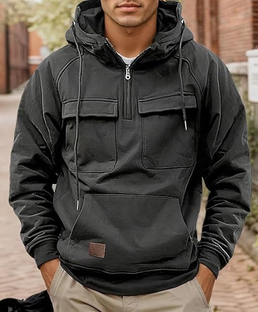 PADOLA Y2K Oversized vintage sweatshirt voor heren, met capuchon, groot
