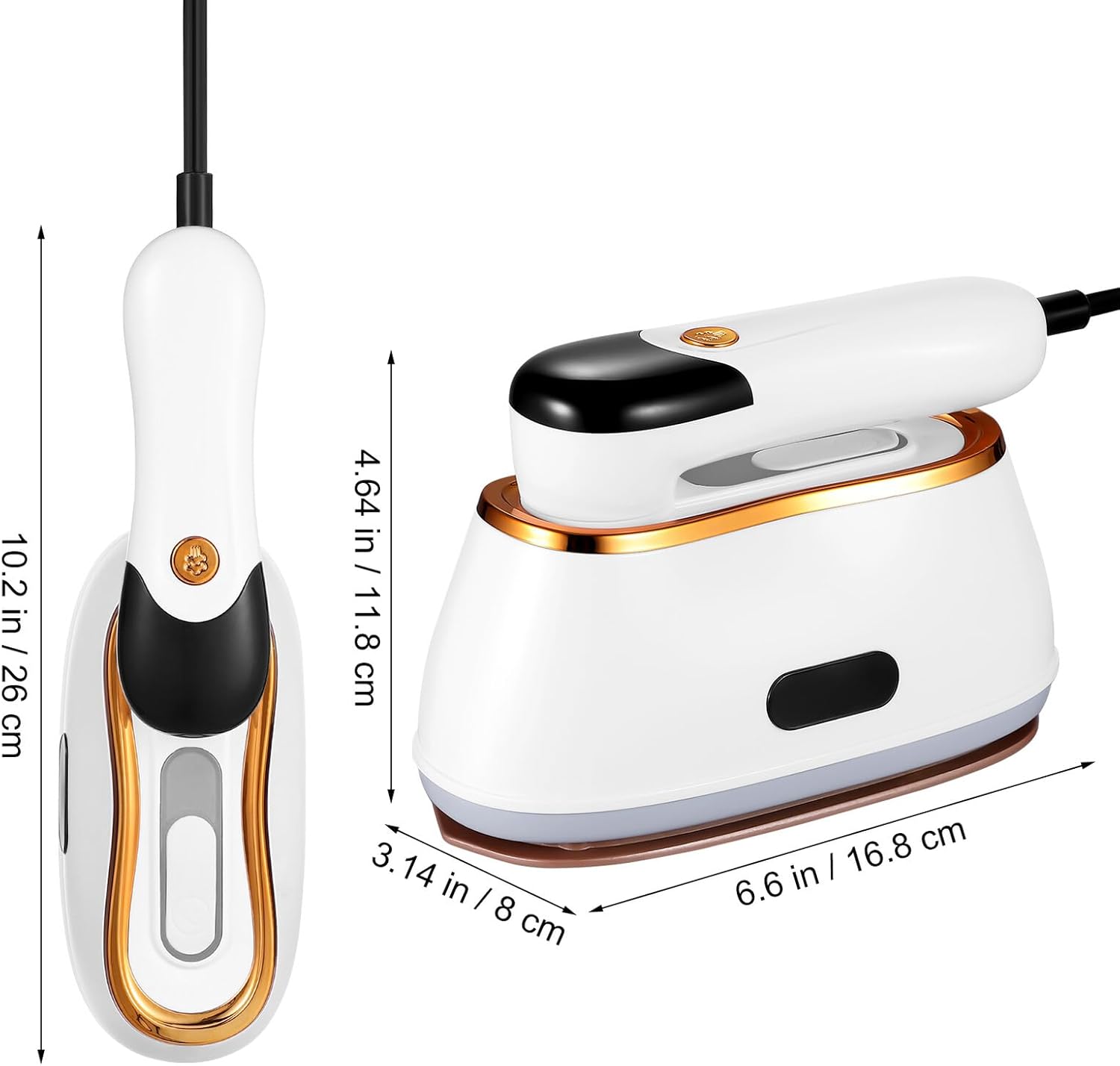 TOYANDONA Portable Handheld Clothes Steamer with Large Water Tank Quick Heat-up Dry and Steam Modes for Efficient Wrinkle Removal Travel and Home Garments US Plug