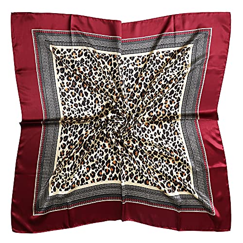 Image of Women's 35 inch Satin Square Silk Like Hair Scarves and Wraps Headscarf for Sleeping | Silk Feel Neckerchief, Hair Scarf, Fashion Bandana, Headscarf, Headband, Hair Wrap Sleeping, Daily Fashion Styling