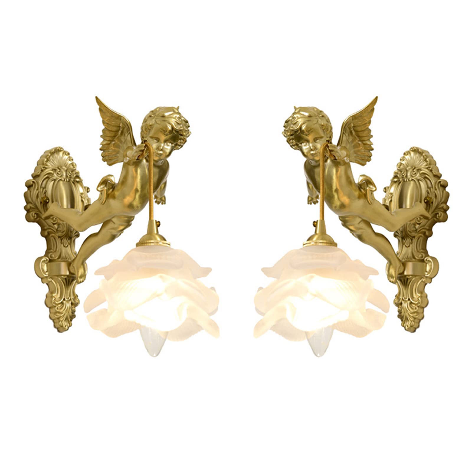 Lampada da parete decorativa a forma di ali, applique in cristallo retrò, lampada di lusso per soggiorno, camera da letto, comodino, scale, bagno, specchio, 120 V, illuminazione interna