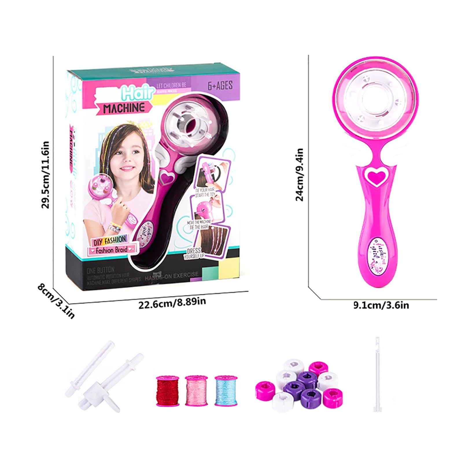 Trenzador automático de cabello para niños, máquina eléctrica de trenzado, kit de herramientas de peinado para decoración de cabello, herramienta de trenzado de cabello trenzado para niñas pequeñas