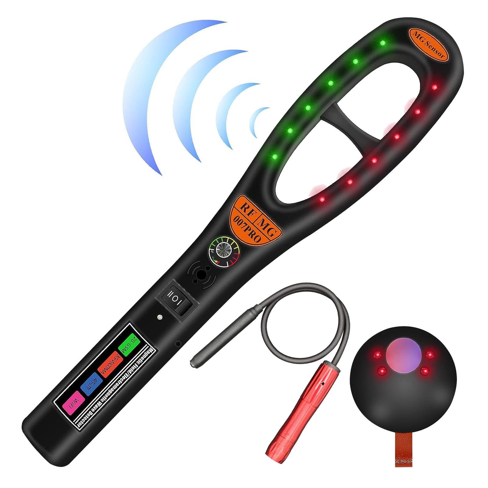 Rilevatore GPS su Auto | Signal Scanner Camera Detector Finder - Scanner di Segnale, rilevatori di dispositivi Anti-tracciamento multifunzionali per l'ascolto