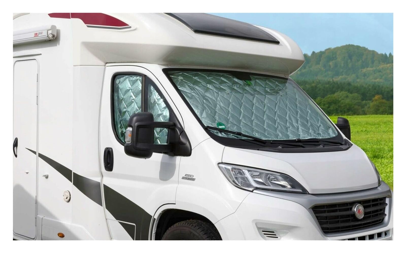 7-warstwowa izolacja termiczna, osłona przedniej szyby, wewnętrzna osłona przeciwsłoneczna do Fiata Ducato 2006-2022, do Peugeot Boxer, do Citroen Relay, ochrona przed ciepłem i zimnem do kampera i