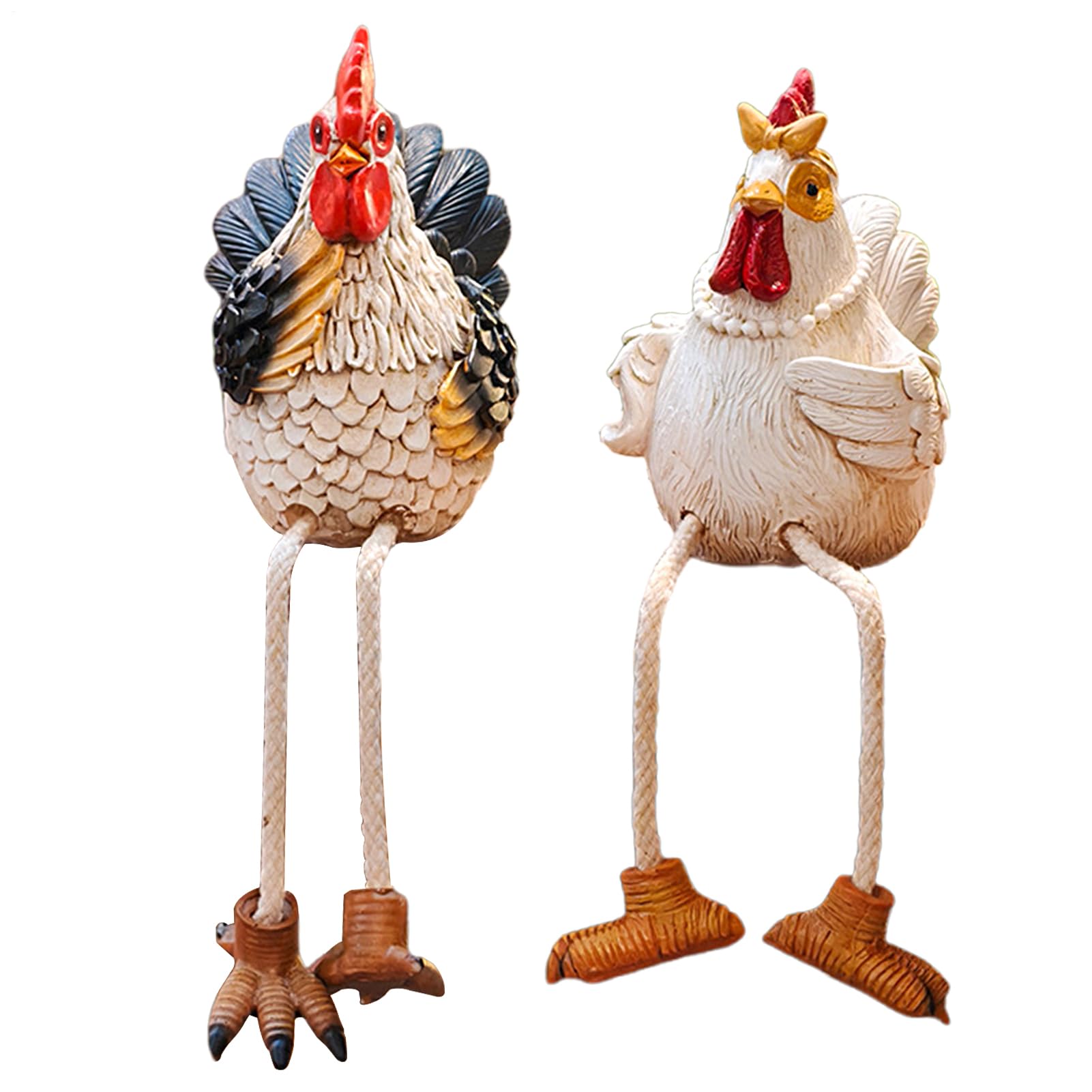 Gallo y gallina decorativos para exteriores: alegra tu jardín con estilo rústico