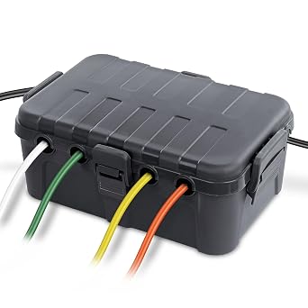 Outdoor Electrical Box Waterproof (12.5 x 8.5 x 5 inch) for Outlet, Plug, Holiday Lights, IP55 Waterproof Electrical Extension Cord Box, Gray