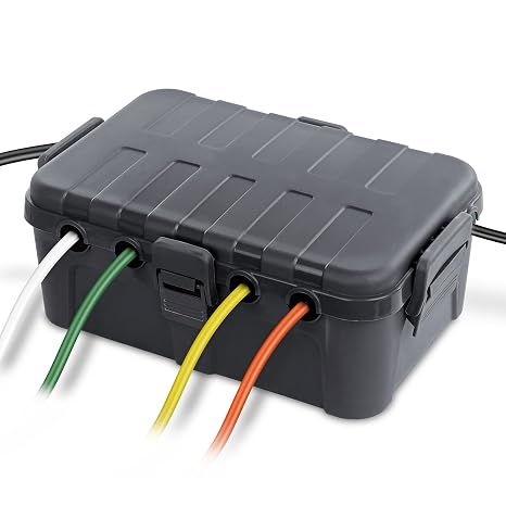 Outdoor Electrical Box Waterproof (12.5 x 8.5 x 5 inch) for Outlet, Plug, Holiday Lights, IP55 Waterproof Electrical Extension Cord Box, Gray
