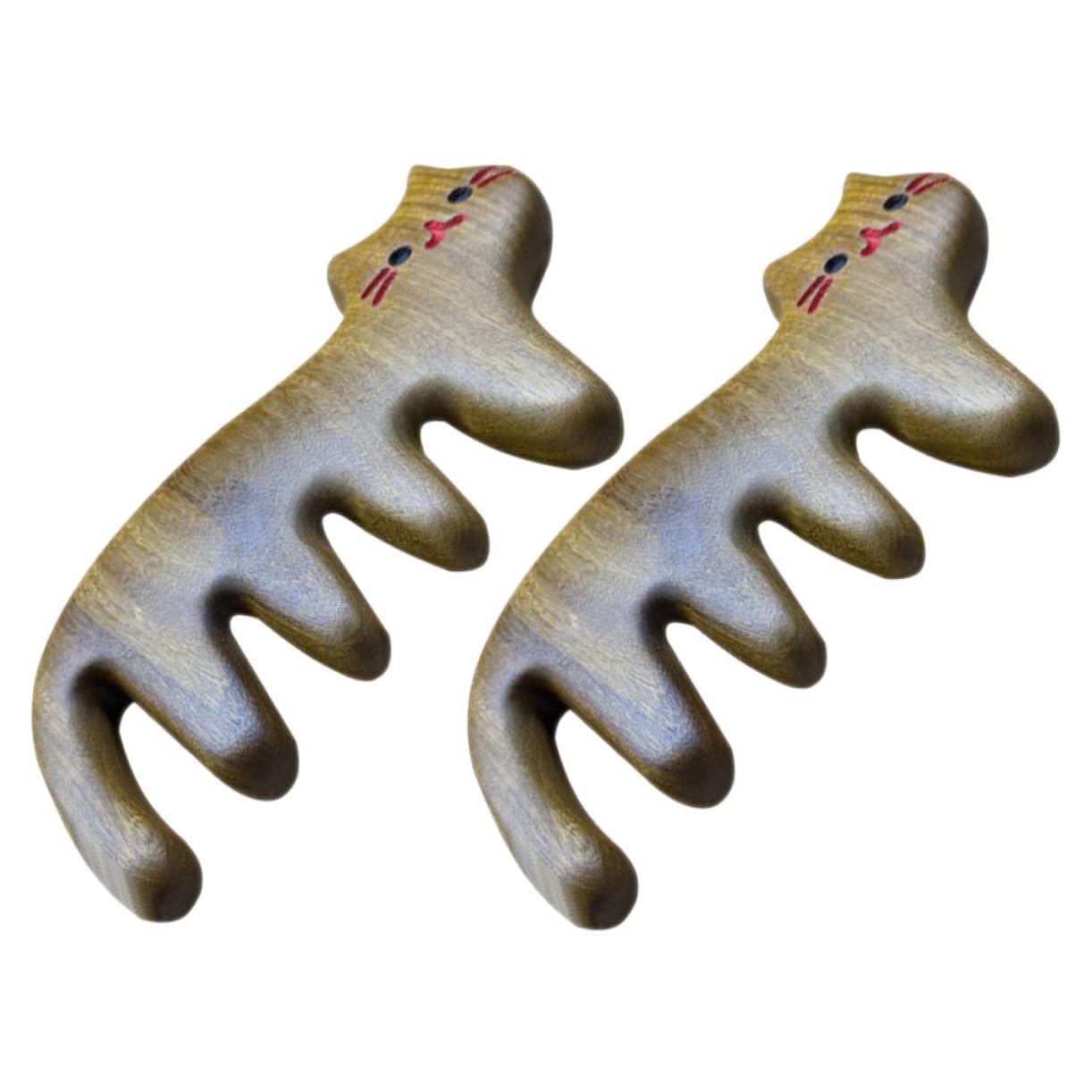 Healeved Lot De 2 Peignes Démêlants En Bois Pour Hommes Antistatiques À Dents Larges Pour Une Gestion Facile Des Cheveux 2 Pièces X 2
