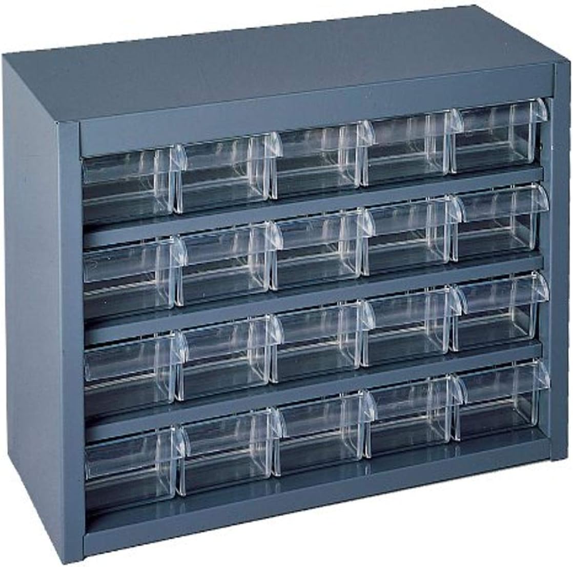 Durham 016-95 Gray Steel Storage Cabinet, 16-3/4" Width x 12" Height x 6-3/8" Depth, 20 Plastic Bins