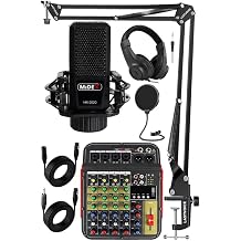Lastvoice Rec Package-3 Studio Recording Package MX-2020 Microphone Phantom Mixer Headphone Stand Filter
