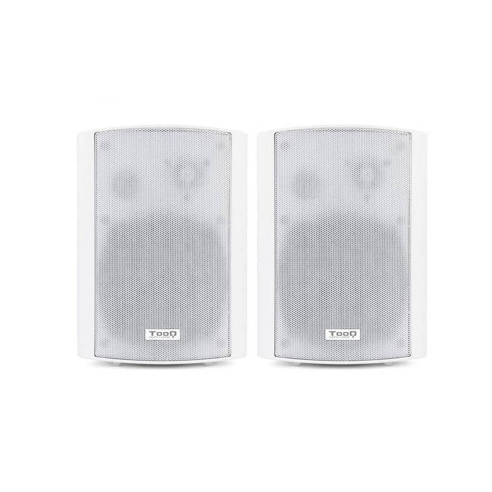 TooQ TQOWS-01W - Enceintes murales Autonomes, Puissance de Sortie RMS: 2x30W, Fréquence: 70Hz-16Khz, 2xRCA, 1x Jack 3.5, contrôleurs de Volume, Blanc