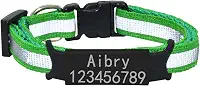 Nome De Identificação Gravado Personalizado Número De Telefone Coleira De Gato Anti-perda De Náilon Refletiva Coleira De Gato Personalizada Com Sinos,N,M (25cm - 40cm)