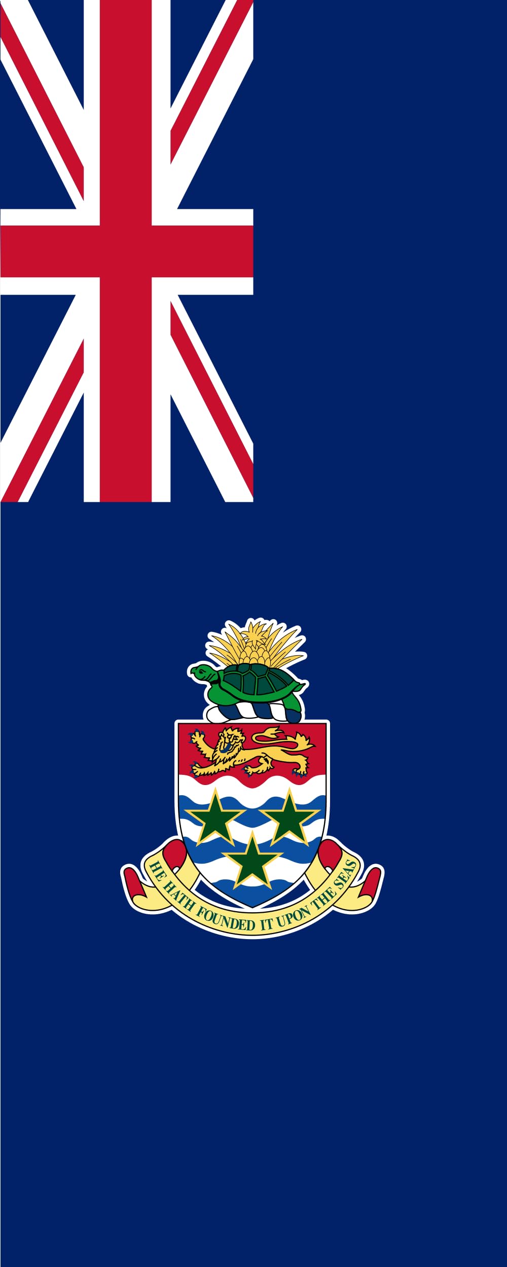 Drapeau Îles Caïmans grand format 3,5m² pour pavoisement d'événement