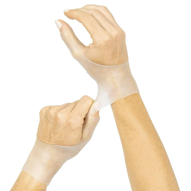 Vive Gel Thumb Wrist Support Pair - Waterproof - Brace Cool Wrap for Arthritis Dequervains Tenosynovitis Sprained Joint
