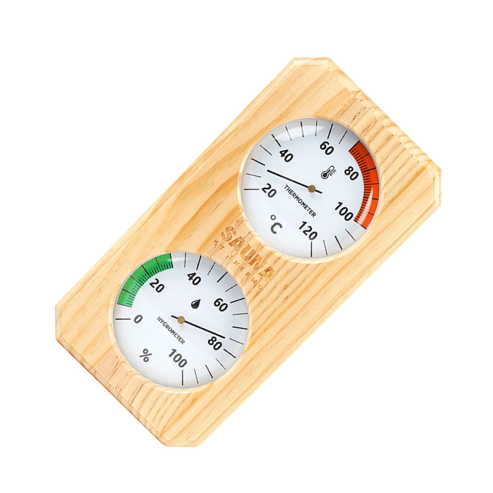 Kaccde 120C Vertical Sauna Room Thermometers Hygrometer Combination Unit With Easy To Read Display For Bath Easy Installation Simple Steambath Thermometers
