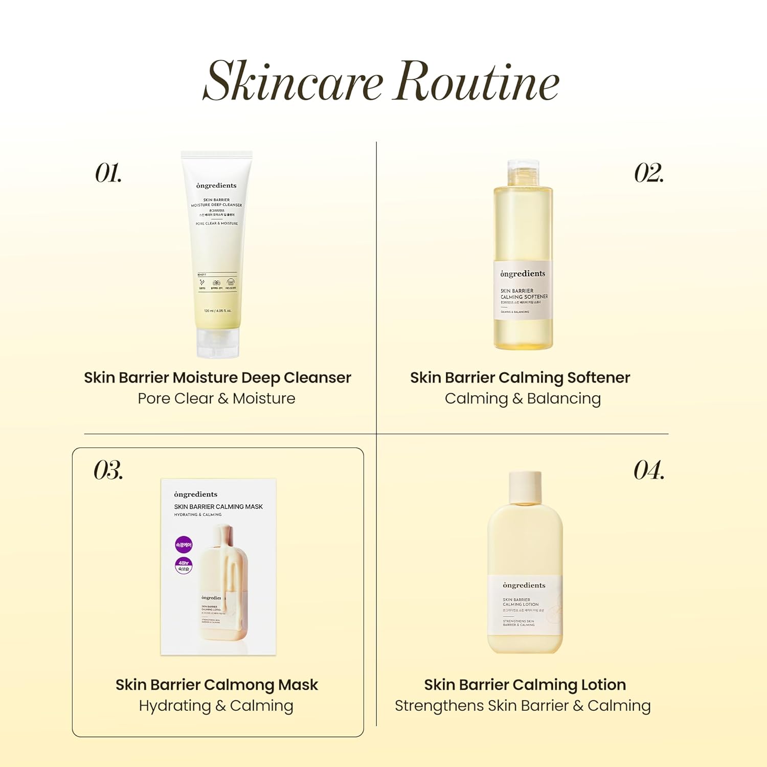 ONGREDIENTS Skin Barrier Calming Mask | Hydrating Daily Face Mask for Sensitive Skin | Ceramide, Hyaluronic Acid, Peptide Complex, Soothing, Calming | Vegan, Korean Skin Care 27ml / 0.91 fl. Oz. x6ea - Image 6