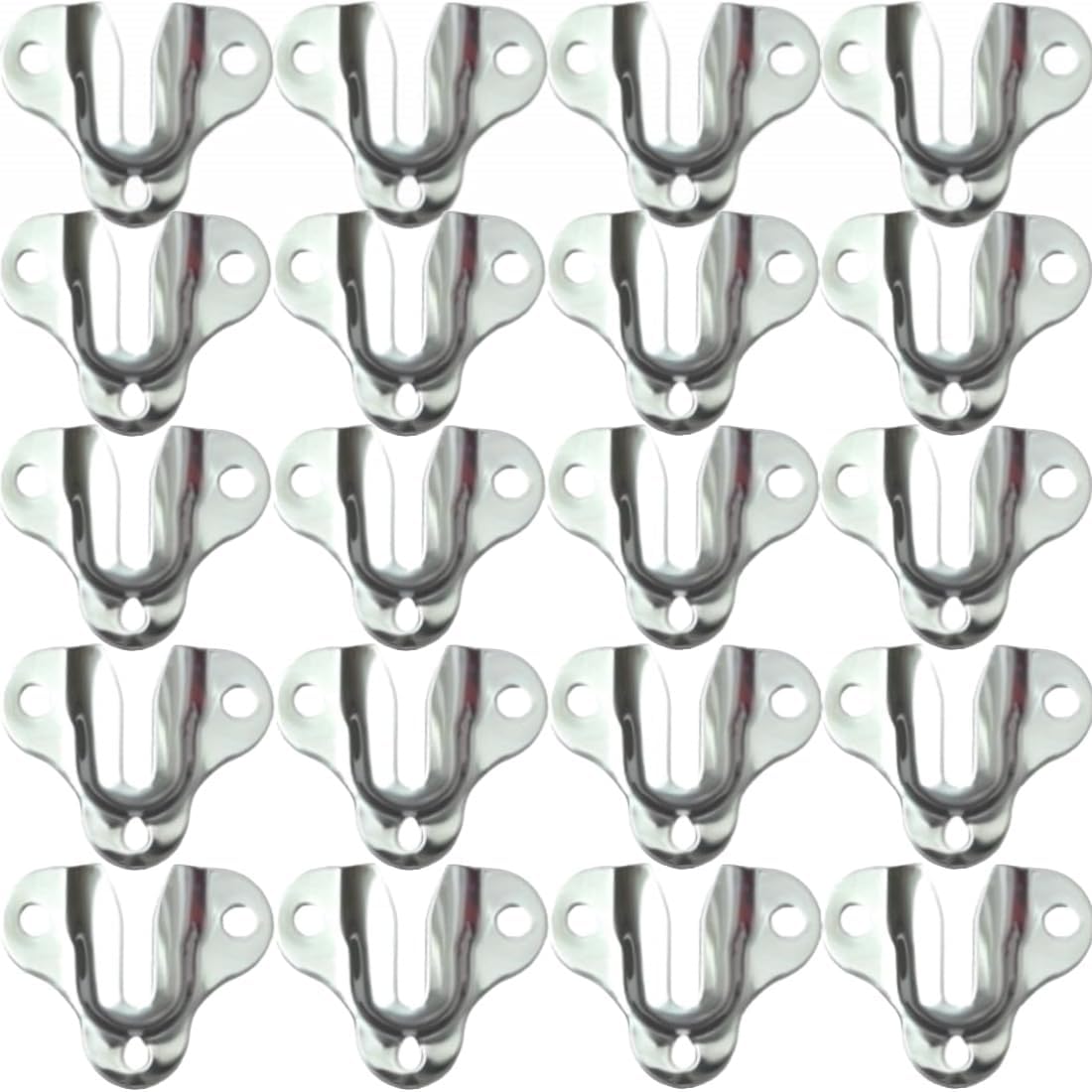 Silver Keyhole Hangers Mirror Picture Frame Hangers Mug Key Coat Hanging Rack Wooden Board Wall Mount Single Keyhole Hanging Plate 20 Pack