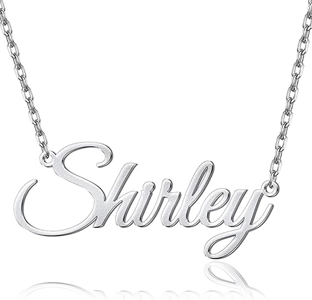 ITESSY Personalised Name Necklace Custom Name Jewellery Customised Dainty Pendant Birthday Christmas Gift for Women Teen Girls, Custom Made with Any Names Necklace, Silver/Gold/Rose Gold