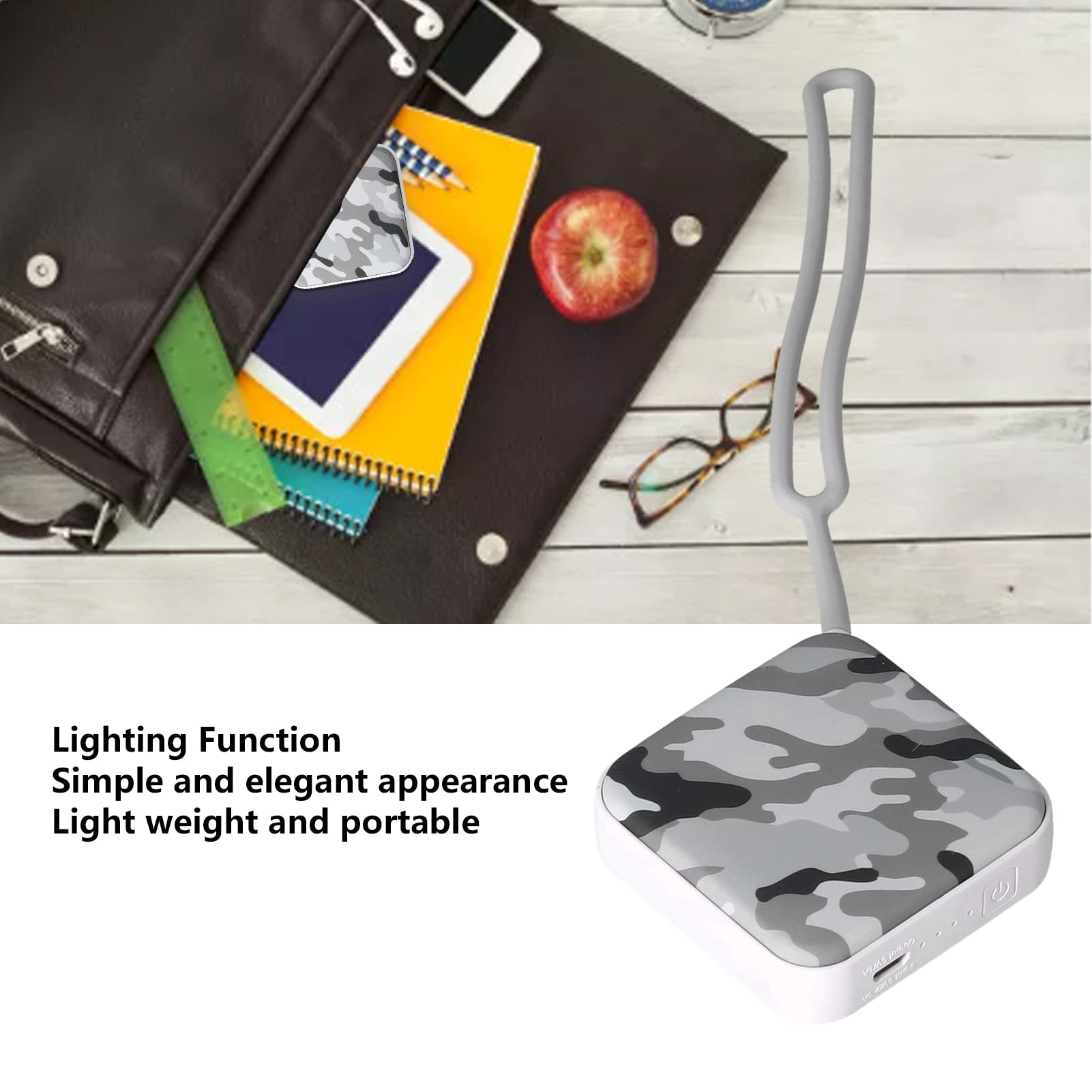 Chauffe-Mains Portable et Rechargeable, Dispositif de Chauffage d'hiver pour Hommes et Femmes, 3 à 4 Heures de Chauffage