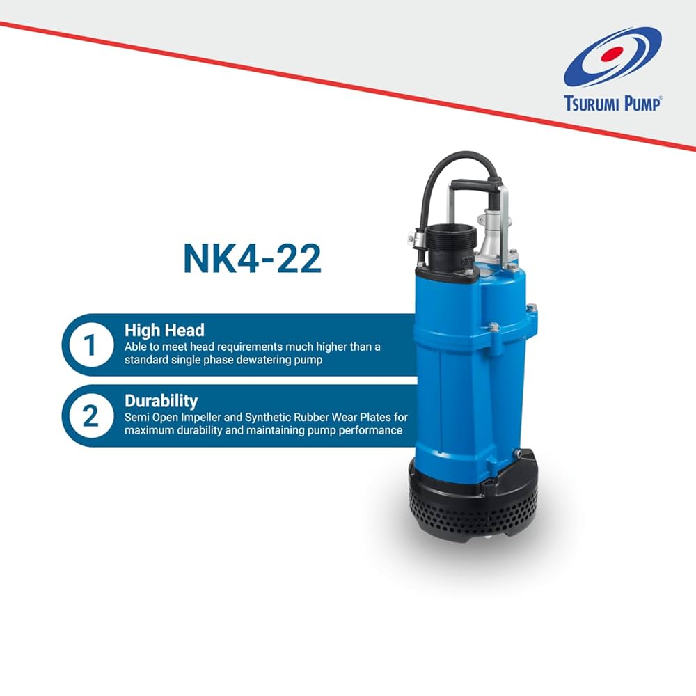 Tsurumi Pump NK4-22 | Heavy Duty Electric Submersible Pump