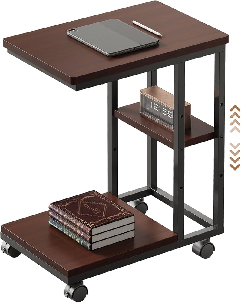 Amazon｜YeTom サイドテーブル キャスター付き ソファーテーブル コの