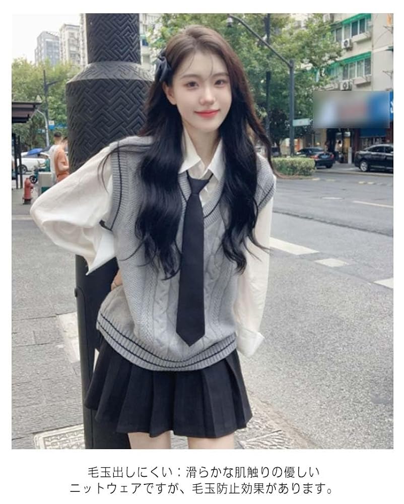 高校制服 (夏服・冬服セット) 女子高生制服セット（ブレザー、スカート、ベスト、リボンなど