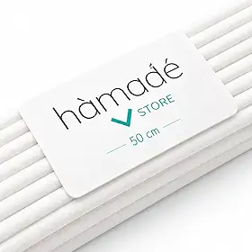 Hamadê Varetas para Difusor Aromatizador de Ambientes 50cm Fibra De Algodão Alta Performance kit 25 unidades (Branca 50cm)