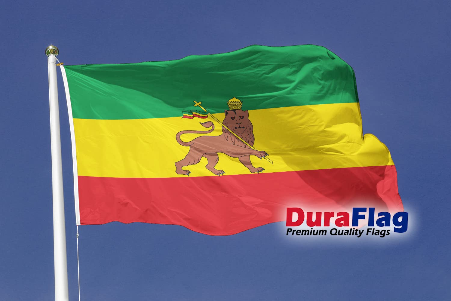 The Flag Wholesaler Bandierine Etiopia Con Leone Rasta – Festoni Decorativi 9 Metri, Multicolore, Tessuto Poliestere 100% - 3